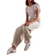 thumbnail image 2 of Pantalones Vaqueros Holgados de Tiro Bajo para Mujer, Informales, con Cintura Elástica y Bolsillos. S, 2 of 9