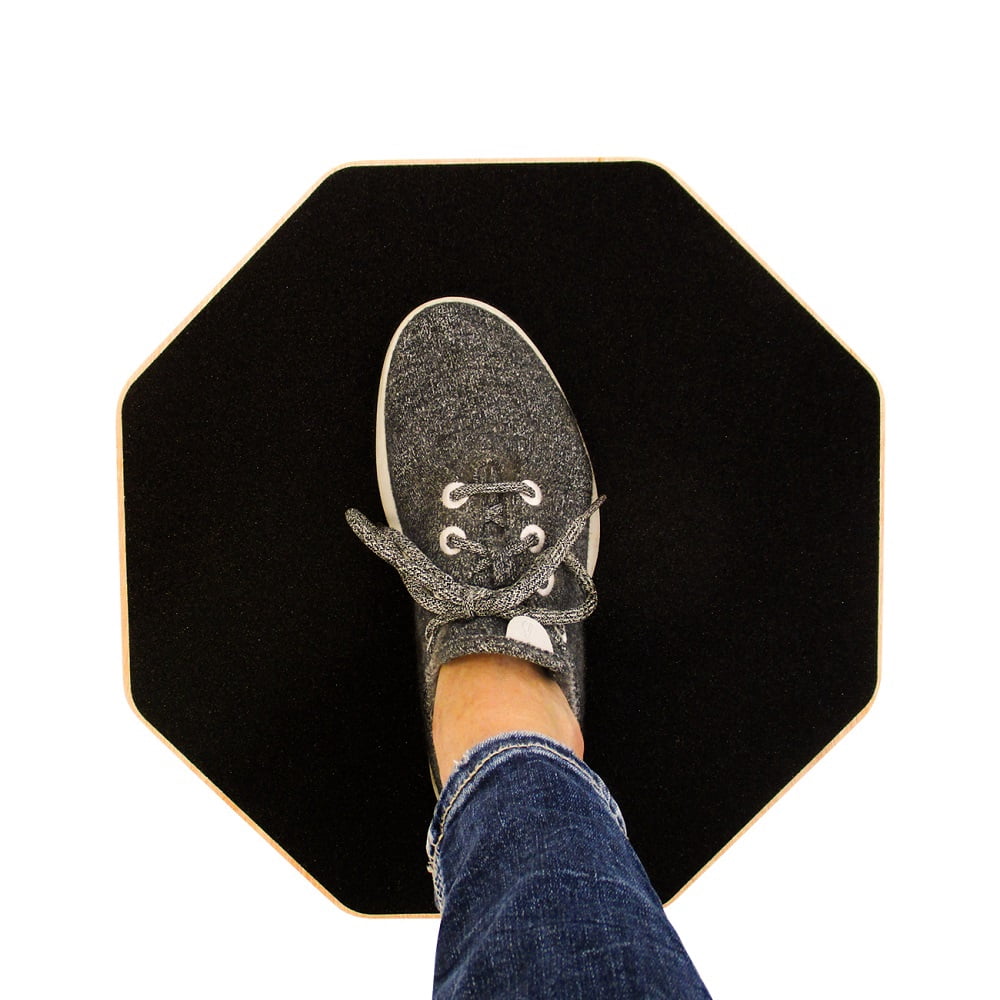 15.5 in Exercise, Training & Therapy Wood Balance Board & Wobble Rocker (Octagonal)