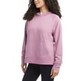 thumbnail image 2 of Danskin Women's Long Sleeve Melange Hoodie Pullover with Kangaroo Pocket (US, Alpha, Small, Regular, Regular, Dusky Orchid Heather (Pink)), 2 of 3