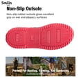 thumbnail image 3 of SMILIN Rain Boots for Women, Anti-slip Mid Calf Women Mud Boots, Black, Size 5, 3 of 10