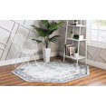 thumbnail image 2 of Unique Loom 3151820 6 x 6 ft. Casino Sofia Octagon Rug, Gray, 2 of 2