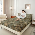thumbnail image 4 of Feelyou Teen Rustic Branches Bed Sheets, Jungle Plant Botanical King Sheets, 4pcs, 4 of 7