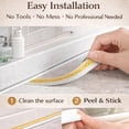 thumbnail image 3 of Ceramic Tile Gap Tape,Waterproof Wall Gap Sealing Self Adhesive Trim Tape,6m X 8mm Caulking Sealing Tape, Edge Sealant Trim for Ceiling Kitchen Sink Stove Wall Corners Bathtub (Rainbow Gold), 3 of 6