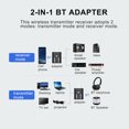 thumbnail image 4 of Injueey Mini receptor inalámbrico Bluetooth adaptador 5,0 transmisor de Audio estéreo Bluetooth Usb 3,5 Mm para ordenador portátil Tv Pc Cables de audio/vídeo, 4 of 6