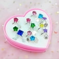 thumbnail image 2 of 10 Pcs Bagues Ajustables pour Enfants Petites Filles en Boîte Forme Aléatoire, 2 of 6