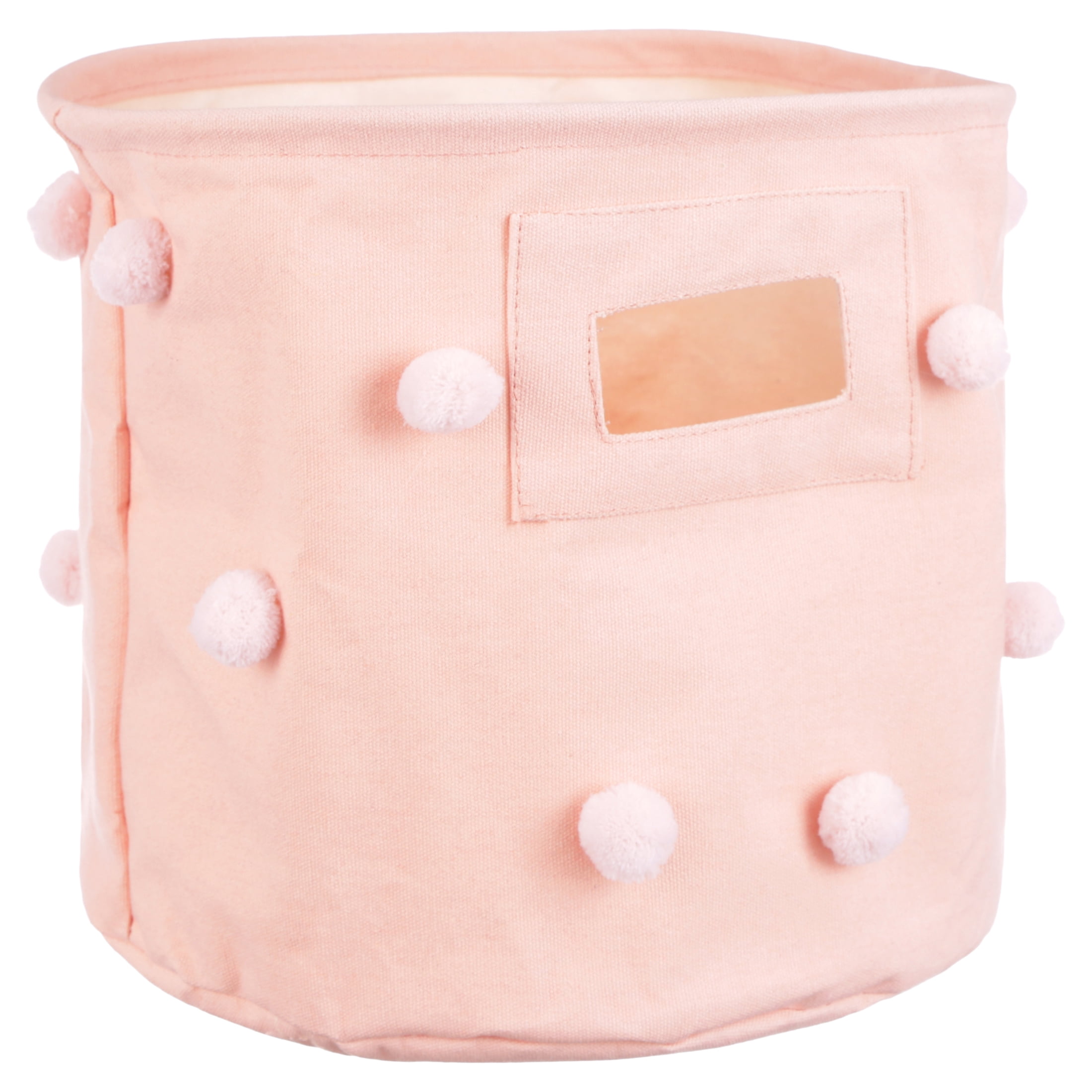 Heritage Kids Pom Pom Storage Bin (Set of 4), Pink