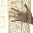 thumbnail image 2 of Curtains for Living Room Vintage Crochet Lace Curtains for Farmhouse Retro Hollow Sheer Curtain Panels for Window Treatment Light Filtering Cotton Curtain Drapes for Patio 1 Panel, 2 of 7