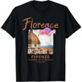 thumbnail image 1 of Camiseta de Viaje Vintage Italiana DUOMO Florencia Mujer Talla Extra Grande Negro, 1 of 7