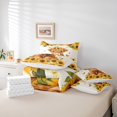 thumbnail image 6 of Manfei Farmhouse Highland Cow Bedding Comforter Set 7pcs, Watercolor Sunflower Full Bedding Set, Floral Butterfly Fitted Sheet Flat Sheet, Microfiber Bedroom Decor, 6 of 8