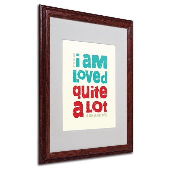 Trademark Fine Art 'Loved a Lot II' 16" x 20" Wood Frame Art (MR0087-W1620MF)