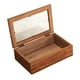 thumbnail image 4 of Caja de almacenamiento de madera con tapa transparente, contenedor multiusos, rectangular, resistente y portátil. L, 4 of 9