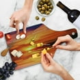 thumbnail image 4 of Nature Cutting Board, Dramatic Sunset Sky Clouds on Lake Horizon Twilight Creamy Scene Art, Tempered Glass Cutting and Serving Board, Wine Bottle Shape, Red Vermilion Marigold, by Ambesonne, 4 of 5