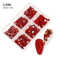 thumbnail image 1 of FcBaudy Press on Nails, False nail, Gifts for Women New Champagne 6 Nail Jewelry With Diamond Nail Nail Flat Mixed Color Point drill, 1 of 2
