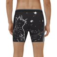 thumbnail image 4 of Salouo Star Gazing Cat Illustration Pattern Men's Boxer Briefs, Soft & Breathable Underwear Elastic Waistband Briefs for Men,1-Pack, 4 of 7