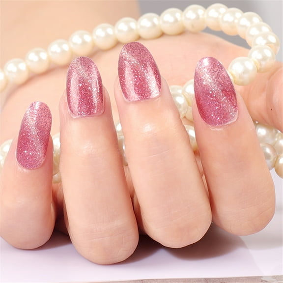 Penkiiy 2 Sheets Nail Wraps for Women, Nail Polish Strips Solid Color French Glitter Colorful Full Nail Polish Sticker, DIY Self-Adhesive Sparkle Nail Art Decals Decor