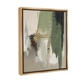 thumbnail image 4 of Stupell Industries Green & Tan Brush Strokes Abstract Painting Brown Floater Framed Canvas Art Print Wall Art, 17 x 21, 4 of 10
