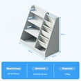 thumbnail image 2 of Hironpal Kids Bookshelf, 4 Tier Storage Book Rack and Five Layer Sling Bookshelf for Playroom,Gray, 2 of 7