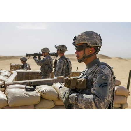 LAMINATED POSTER Soldiers of the 642nd Aviation Support Battalion conducting anti-tank weapons training in the Kuwait Poster Print 24 x