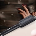 thumbnail image 3 of Plancha de pelo eléctrica, cepillo profesional de moda, plancha de pelo de cerámica de calentamiento rápido, 3 of 5