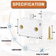 thumbnail image 2 of 8 Pieces Cabinet Lamp Switch Automatic Door Switch Contact Switch for Wardrobe Applicable to 12V 24V 110V(White), 2 of 5