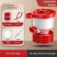 thumbnail image 3 of Kitchen Basins Sewer Branch Universals Sink Pipe Fittings Drain Pipe Adapters Sealing Rings For Easy Cleaning Maintenance, 3 of 7