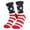 F06-Red, variant on FYDUU Women's Ankle Socks Unisex Independence Day Decorative Long Socks Elastic Knitted Casual Stockings Everyday Wear