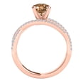 thumbnail image 4 of Aonejewelry 1.15 Ct. Ttw Halo Split Shank Morganite and Diamond Engagement Ring Crafted In 14k Solid Rose Gold, 4 of 4
