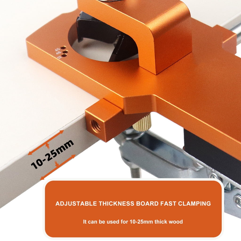 Concealed Hinge Jig with Extra Screw Hole Guide 35mm Hole Drilling Guide Locator for Cabinet Door Mounting Puncher Tool