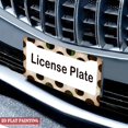 thumbnail image 4 of 1Pack License Plate Frames with Beige with Brown Green Polka Dot Pattern Includes Screws & Caps Full Accessories Included Size 6.3x12.2inch(16x31cm), 4 of 8