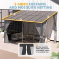 thumbnail image 2 of AECOJOY 12' x 8' Outdoor Hardtop Gazebo With Mosquito Net, Pergola for Garden, Patio, Backyard-Dark Grey, 2 of 8