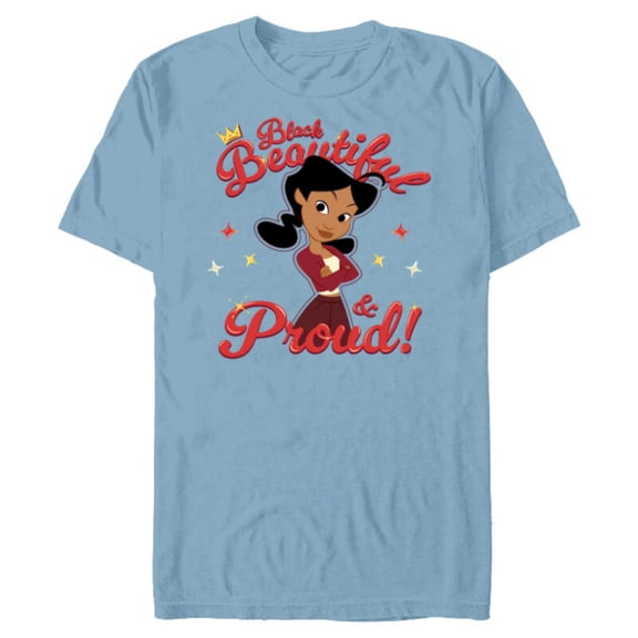 Disney The Proud Family Penny Black Beautiful & Proud - Short Sleeve Blended T-Shirt for Adults - Customized-Ocean Blue