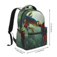 thumbnail image 2 of Disketp Flying Parrots In Jungle Mochila Estampada para Hombre y Mujer – Mochila Ligera Clásica con Múltiples Bolsillos para Universidad, Trabajo y Viajes-One Size, 2 of 5
