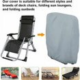 thumbnail image 4 of Funda protectora para sillas de jardín plegables, 2 piezas, antipolvo, impermeable, anti-UV, 210D Oxford Garden Relax Cover para sillón de relax, W71×H110cm (gris) CR, 4 of 5