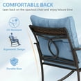 thumbnail image 5 of Outdoor Conversation Set of 3, Outdoor Patio Rocking Chair Set with Cushions & Coffee Table, All Weather Wicker Patio Furniture Set, Ideal for Patio, Poolside, Yard, Deck, Coffee Bar, 5 of 8