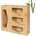 thumbnail image 1 of VBONJLO Zip-Lock Bag Storage Organizer  Kitchen Bamboo Zip-Loc Bag Organizer for Drawer Food Storage Bag Organizer  Compatible with Gallon  Quart  Sandwich and Snack B ZJM-, 1 of 7