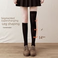 thumbnail image 2 of Medias de mujer por encima de la rodilla de moda, finas, de primavera, otoño e invierno, de pantorrilla, negras, ajustadas hasta media pantorrilla, estilo japonés, medias altas, 2 of 4