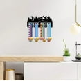 thumbnail image 6 of 1 Set Sports Theme Iron Medal Hanger Holder Display Wall Rack 3-Line with Screws Dance Mountain 130x290mm Hole: 5mm, 6 of 8