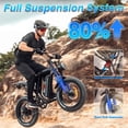 thumbnail image 6 of GUGOIS 20" * 4.0 Electric Bike for Adults/Teens, 750W Electric Mountain Bike, 48V 15.6Ah Battery Fat Tire Ebike, Full Suspension, USB-A, Max.28mph, UL2849, 6 of 11