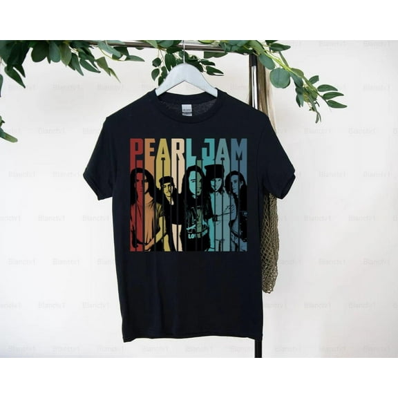 Blanctv1 Pearl Jam Band Vintage T-Shirt Graphic Rock Music Tee, for men & women, up to size 5XL.
