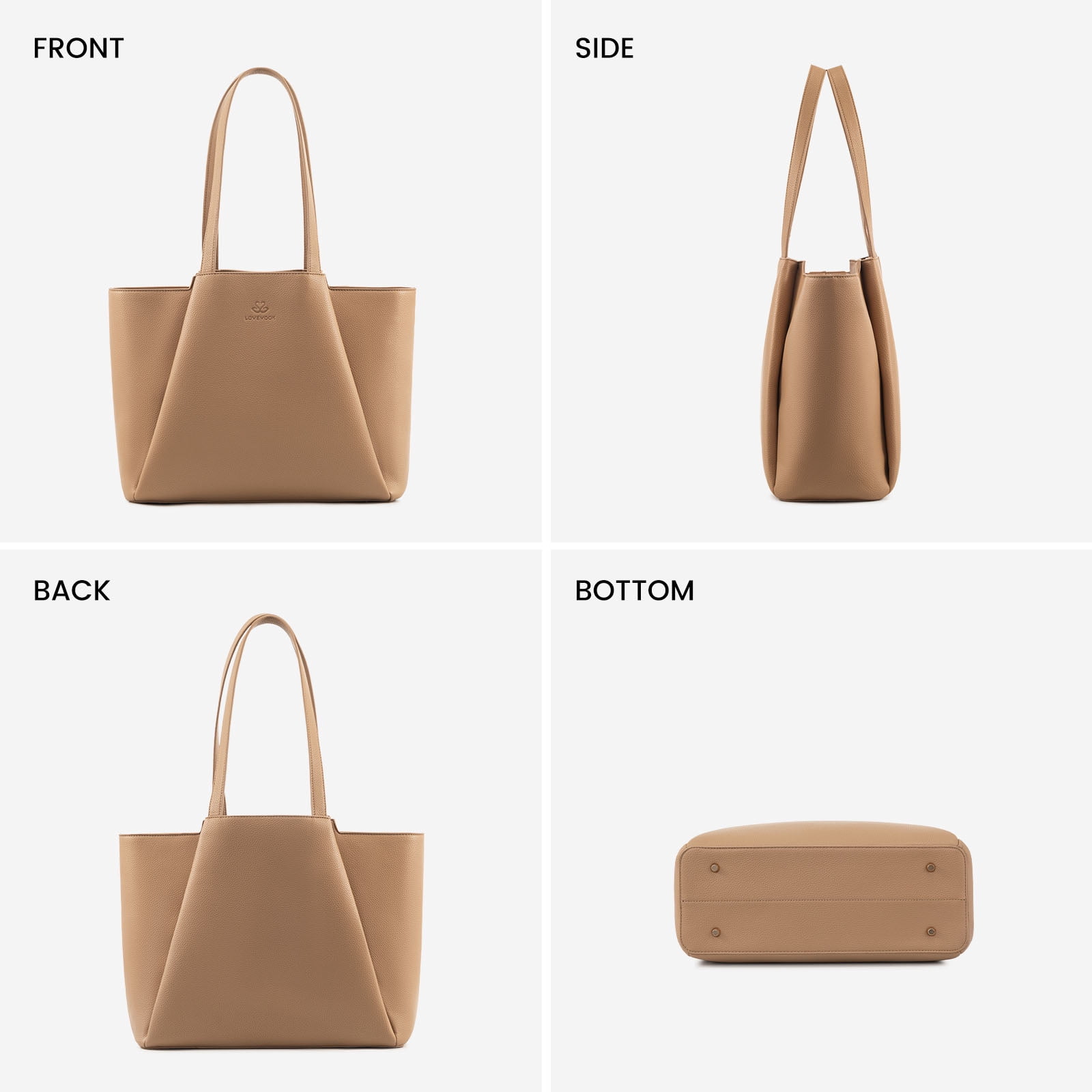 Lovevook Handbag Purses for Women,Large Work Tote Bag Briefcase Shoulder Bag for Women Fit 15.6 Inch Laptop with Clutch Bag
