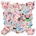 thumbnail image 5 of 35pcs Cute Axolotl Animal Stickers Funny Cartoon Stationery Stickers for Luggage Phone Laptops, 5 of 9