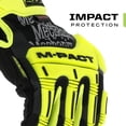 thumbnail image 3 of Hi-Viz M-Pact D5 Gloves - High-Visibility Impact Gloves - For Construction - Touchscreen Compatible - Breathable - Impact Protection - Fluorescent Yellow - Large, 3 of 4