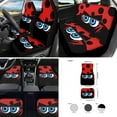 thumbnail image 2 of Jeiento Funny Ladybug Car Seat Cover Full Set for Men Auto Front Rear Seat Cover Car Floor Mats Steering Wheel Cover Keychains Seatbelt Pad Armrest Cover Coasters Keychains 17 Pack, 2 of 8