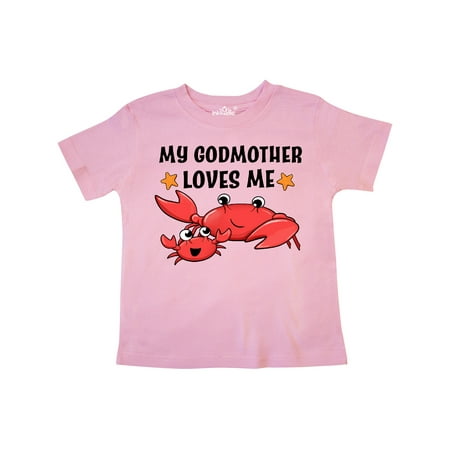 

Inktastic My Godmother Loves Me- cute crab family Gift Toddler Boy or Toddler Girl T-Shirt