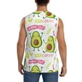 thumbnail image 4 of Uemuo Avocado Work Out Pattern Men's Sleeveless T-Shirt,Muscle Athletic Tank Top, Moisture-wicking Quick-dry Breathable Classic Tee Top for Gym Run Outdoor Sports-Large, 4 of 8