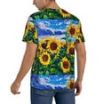 thumbnail image 2 of Fotbe Landscape With Sunflowers Baseball Jersey Shirt for Men and Women, Casual Short Sleeves Button Down T-Shirt-, 2 of 9