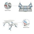thumbnail image 4 of Ktaxon Portable Folding Picnic Table With 4-Person Chair Seats Aluminium Alloy, Sliver, 4 of 8