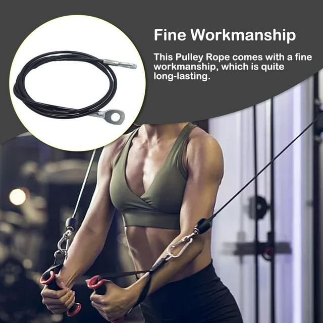 pitrice Pulley Rope Gym Cable Fitness Cord Long-lasting Workmanship Household High-strength Firmness Adjustable Rustproof Equipment 1.5 Meter