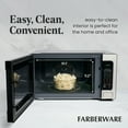 thumbnail image 2 of Farberware 2.2 cu ft Microwave Oven, 1100W Compact Microwave Oven with Smart Sensor, Stainless Steel, 2 of 7