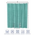 thumbnail image 4 of Split Shower Curtain for Transfer Bench, Vintage Teal Green Fabric Shower Curtains for Bathroom, Farmhouse Retro Solid Color Linen Texture Tub Sliding Transfer Bench Waterproof Bath Curtains 72"x78", 4 of 9